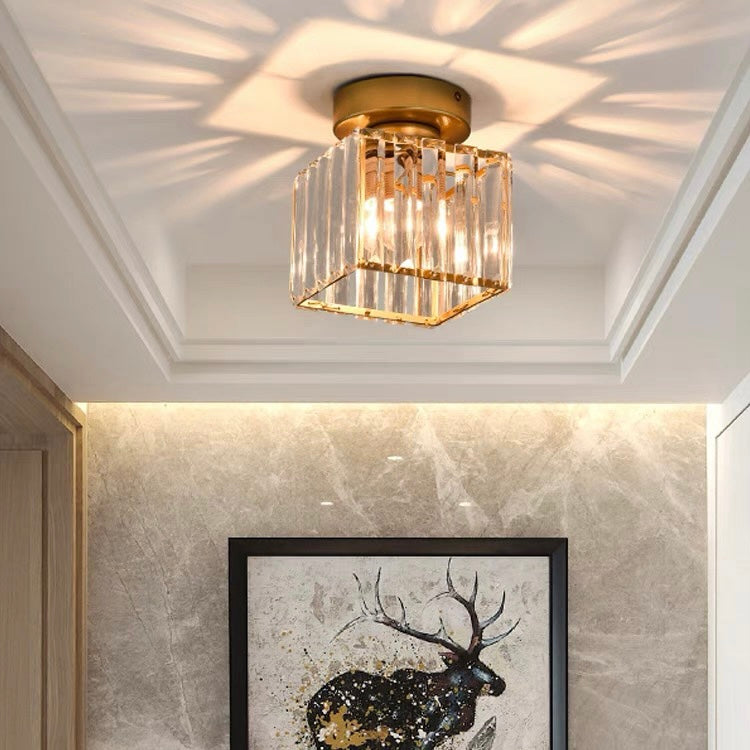 Hallway Crystal Flush Mount Ceiling Light | 3CARATS