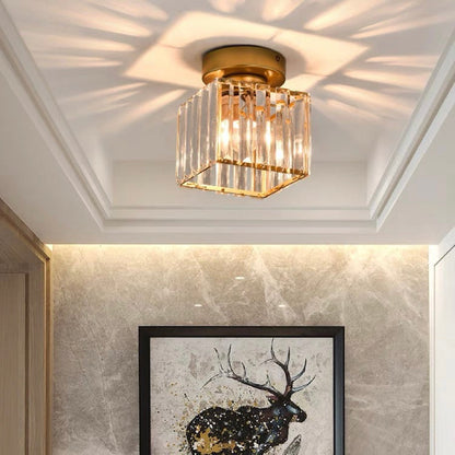 Hallway Crystal Flush Mount Ceiling Light | 3CARATS