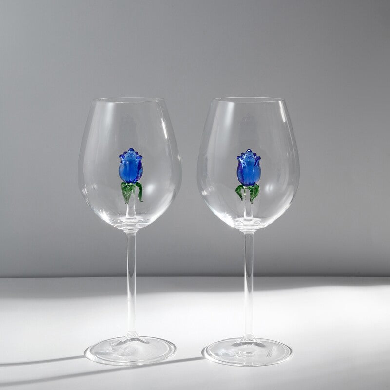 Handcrafted Rose Champagne Glass Set of 2 | 3CARATS