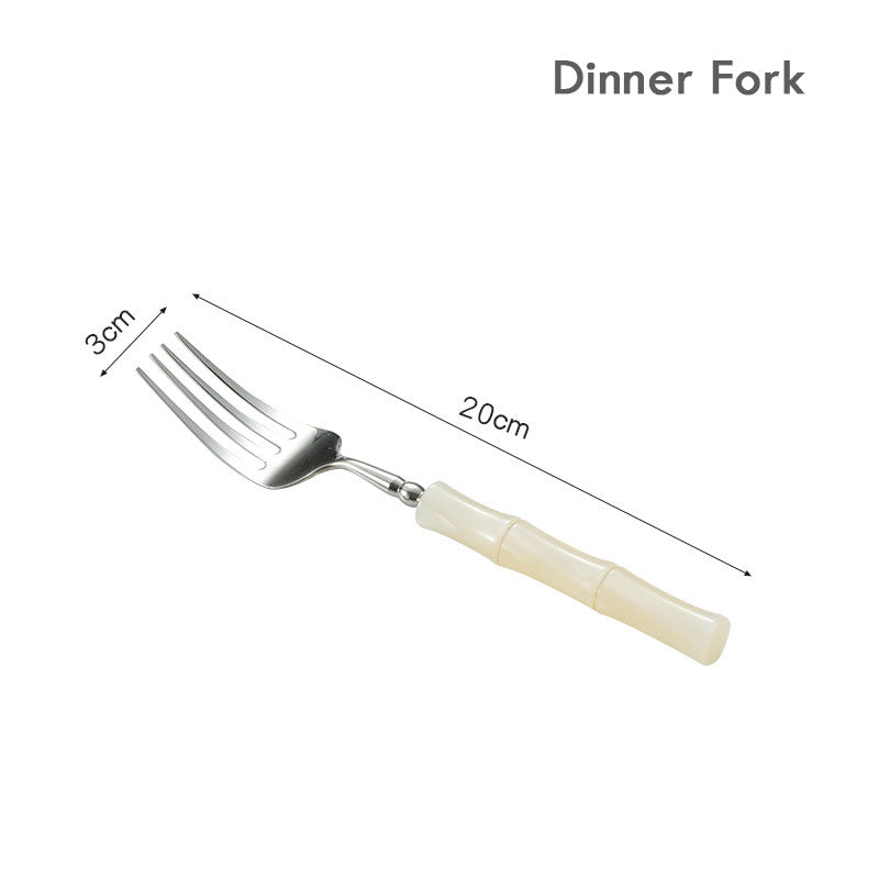 Japanese Bamboo Style Stainless Steel Cutlery Set | 3CARATS