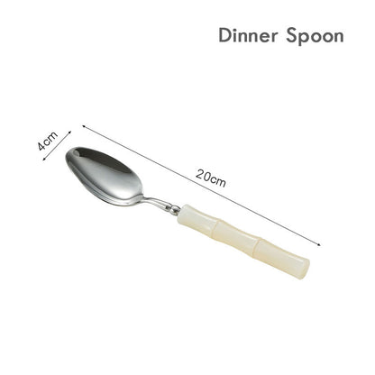 Japanese Bamboo Style Stainless Steel Cutlery Set | 3CARATS
