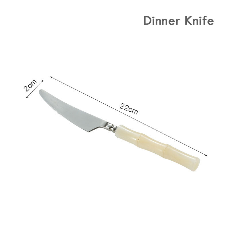 Japanese Bamboo Style Stainless Steel Cutlery Set | 3CARATS
