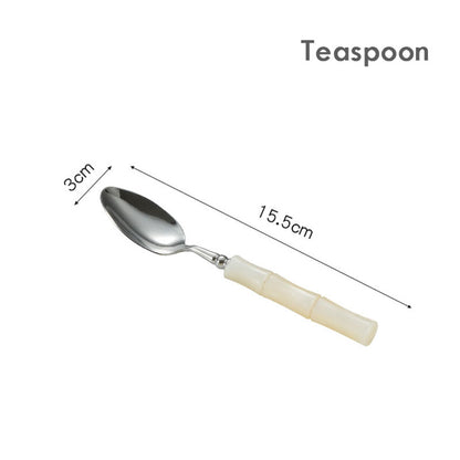 Japanese Bamboo Style Stainless Steel Cutlery Set | 3CARATS