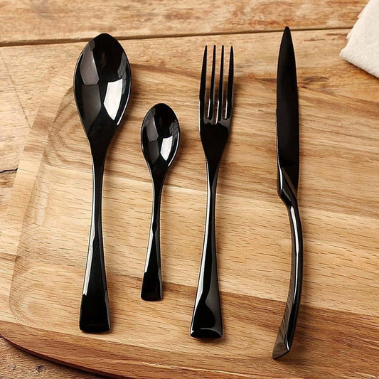 Jet Black Cutlery Set | 3CARATS