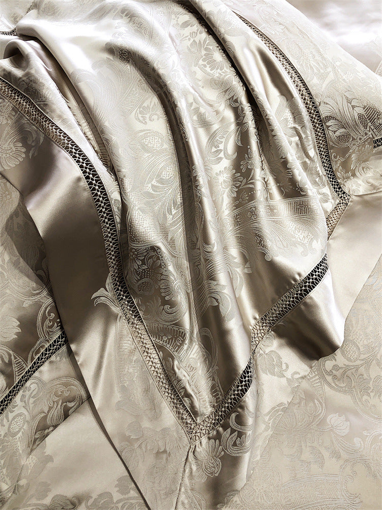 LISBON Elegent Luxury Jacquard Cotton Bedding Set | 3CARATS