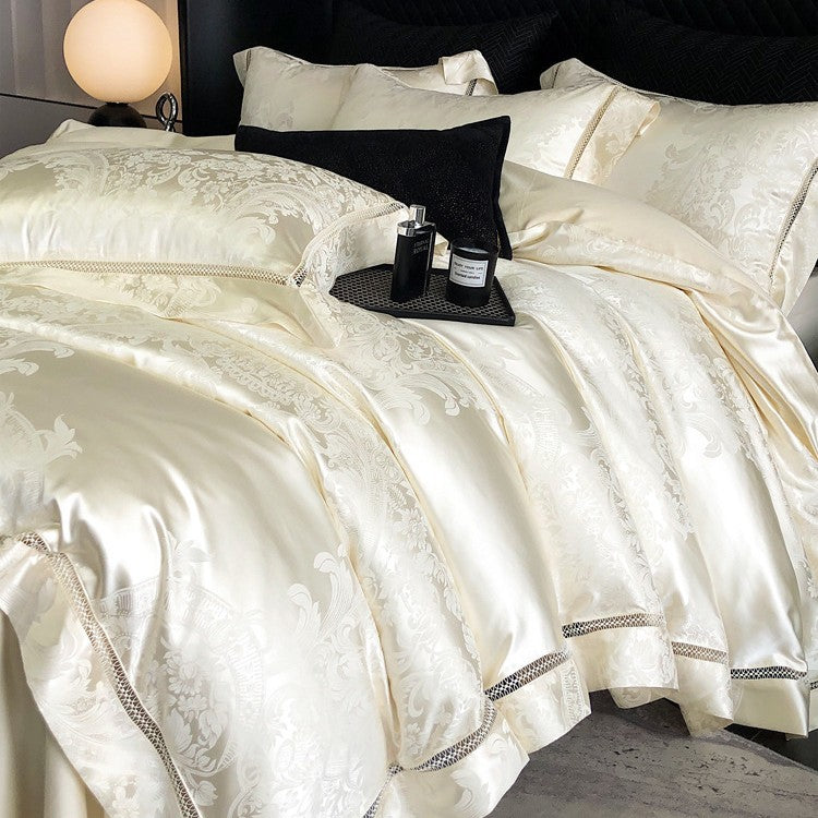 LISBON Elegent Luxury Jacquard Cotton Bedding Set | 3CARATS