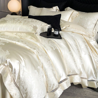LISBON Elegent Luxury Jacquard Cotton Bedding Set | 3CARATS