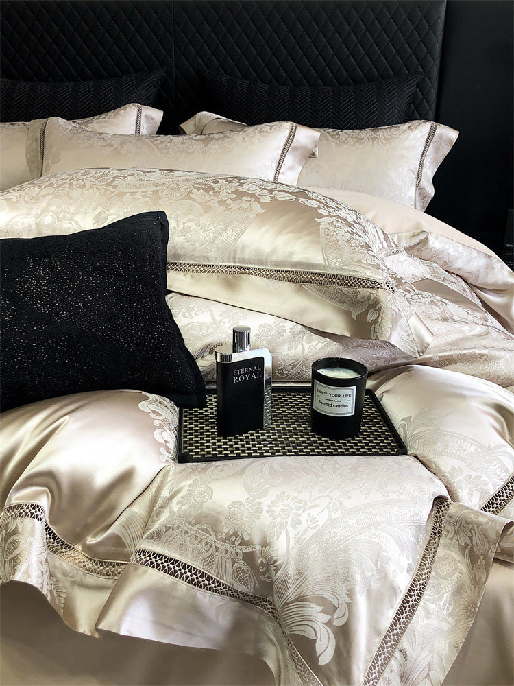 LISBON Elegent Luxury Jacquard Cotton Bedding Set | 3CARATS