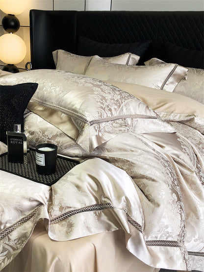 LISBON Elegent Luxury Jacquard Cotton Bedding Set | 3CARATS