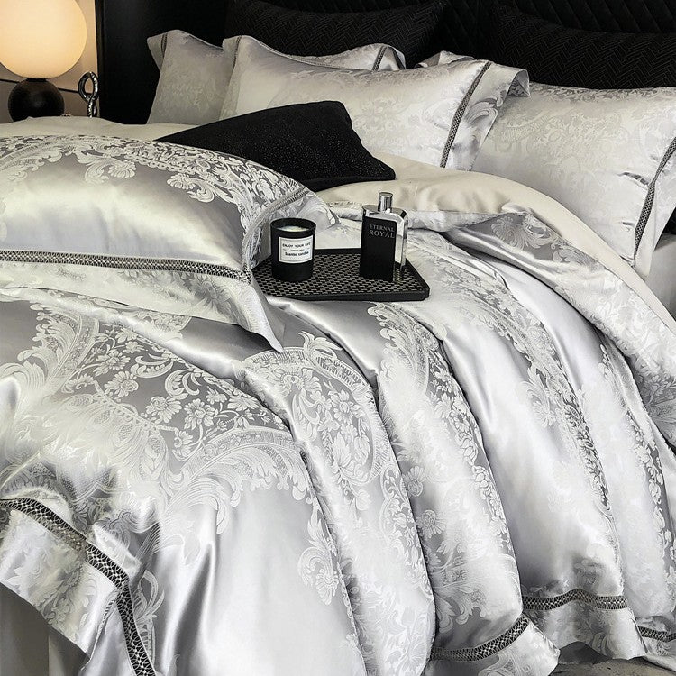 LISBON Elegent Luxury Jacquard Cotton Bedding Set | 3CARATS