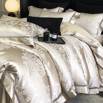 LISBON Elegent Luxury Jacquard Cotton Bedding Set | 3CARATS
