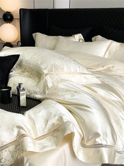 LISBON Elegent Luxury Jacquard Cotton Bedding Set | 3CARATS