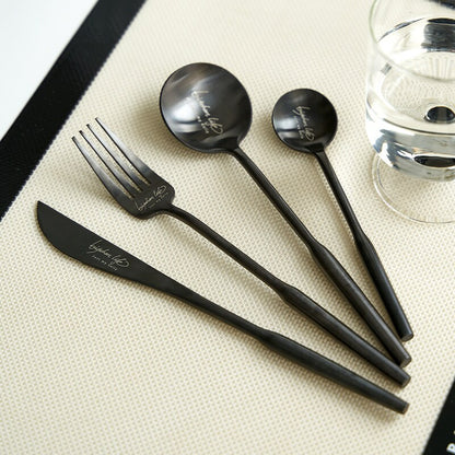LUCIEN Round Handle Stainless Steel Cutlery Set | 3CARATS