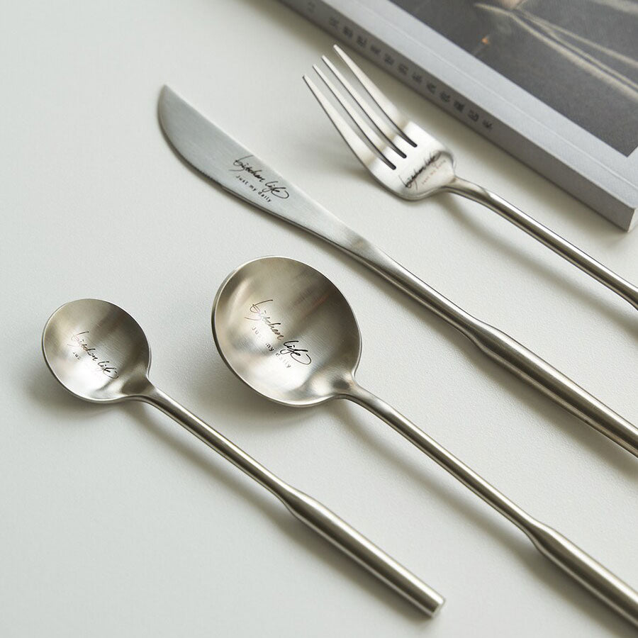 LUCIEN Round Handle Stainless Steel Cutlery Set | 3CARATS