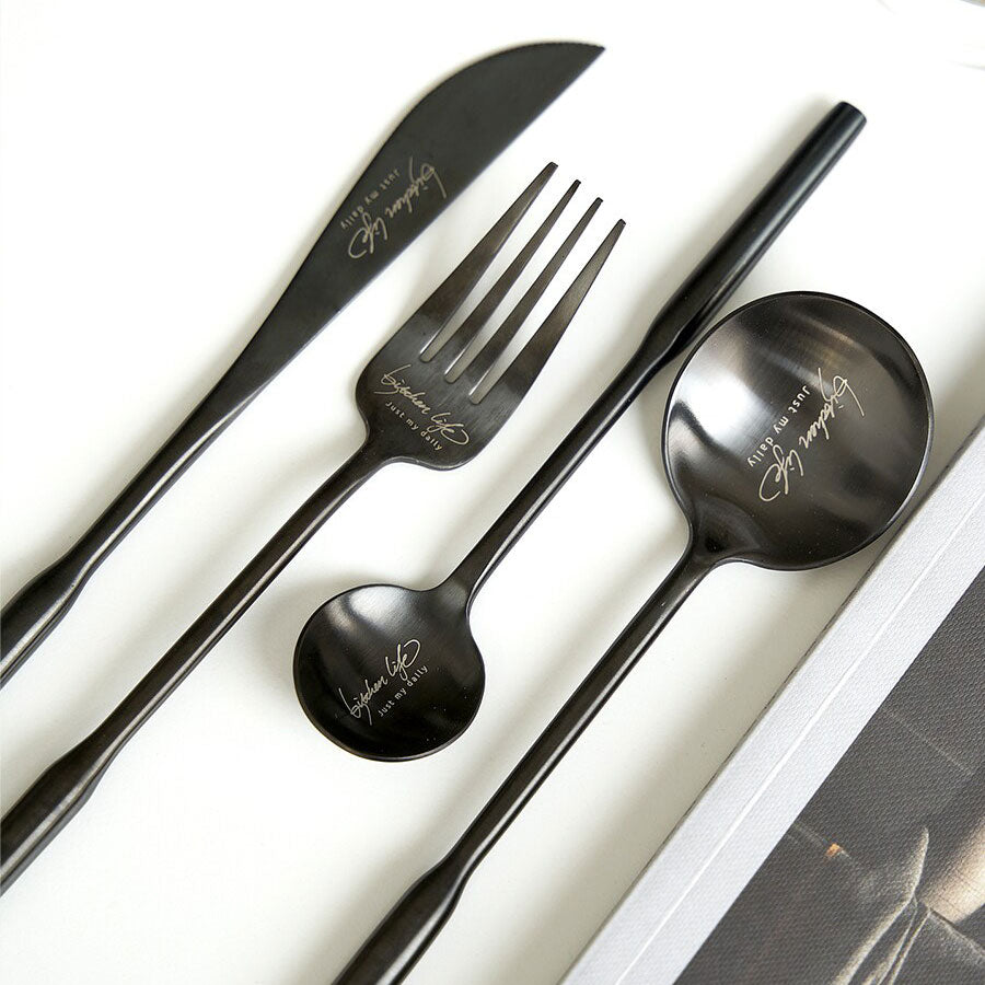 LUCIEN Round Handle Stainless Steel Cutlery Set | 3CARATS