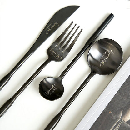 LUCIEN Round Handle Stainless Steel Cutlery Set | 3CARATS