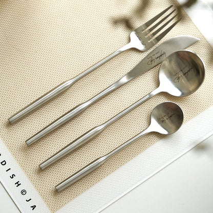 LUCIEN Round Handle Stainless Steel Cutlery Set | 3CARATS