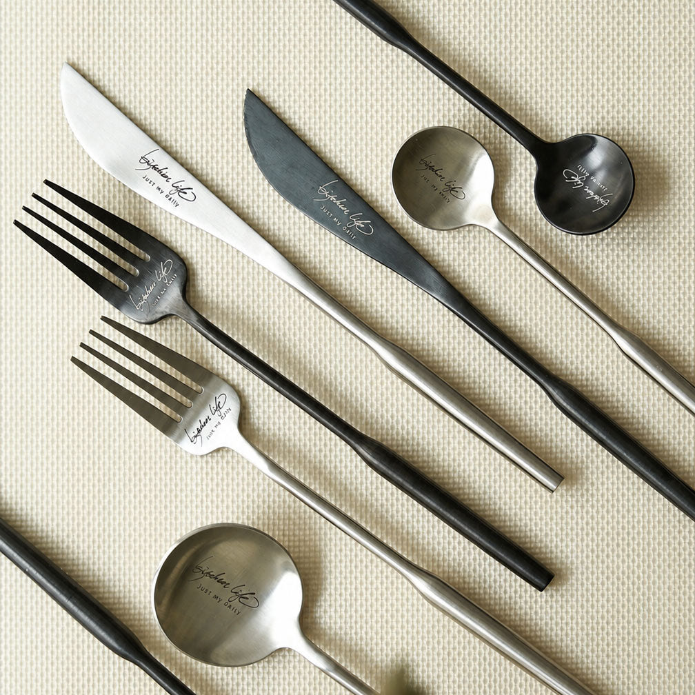 LUCIEN Round Handle Stainless Steel Cutlery Set | 3CARATS