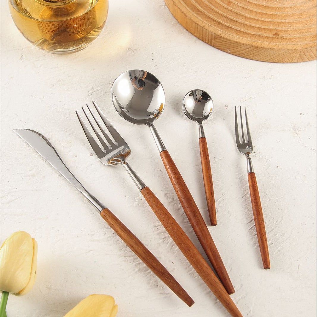 Lisboa Vintage Rosewood Cutlery Set | 3CARATS