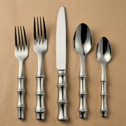 Luxury Bamboo Inspired Stainless Steel Cutlery Set | 3CARATS