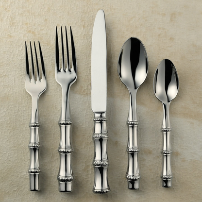 Luxury Bamboo Inspired Stainless Steel Cutlery Set | 3CARATS