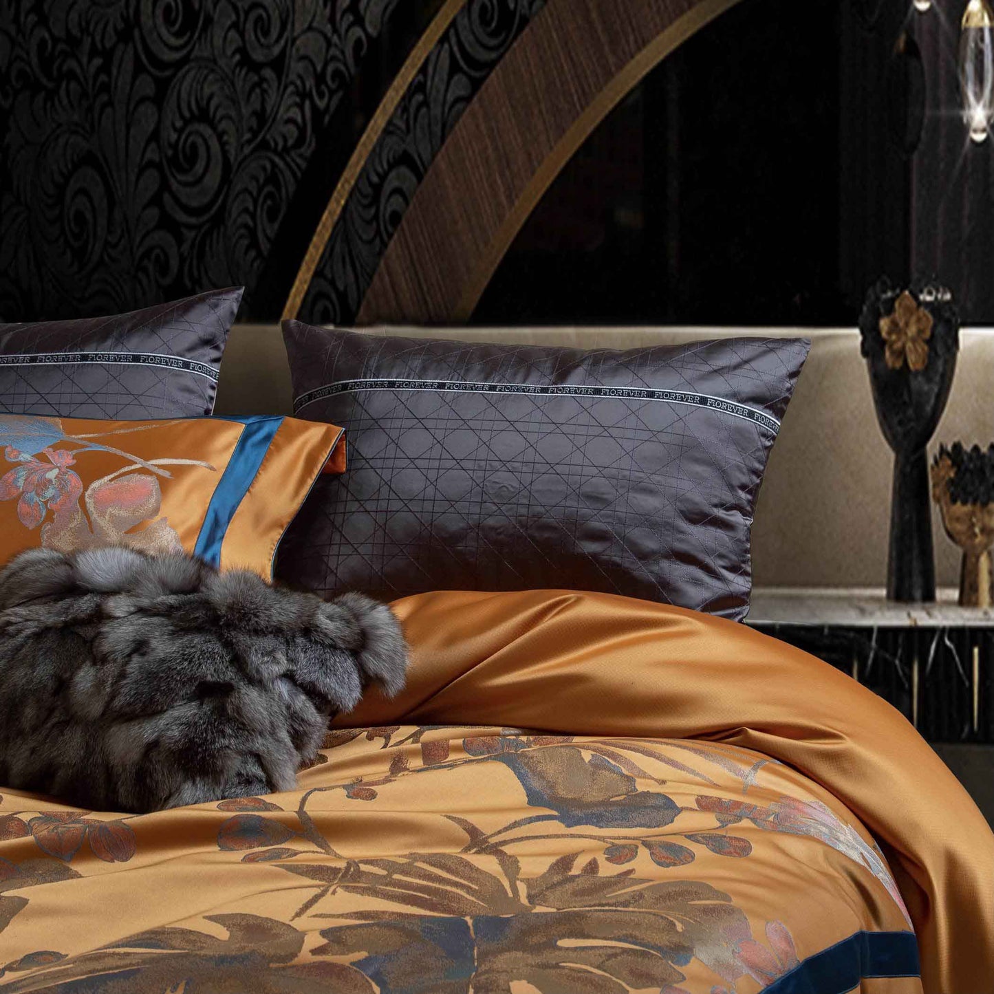 Luxury Botanical Floral Silk-Feel Bedding Set | 3CARATS