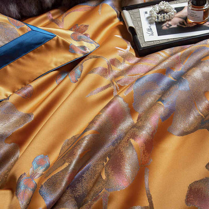 Luxury Botanical Floral Silk-Feel Bedding Set | 3CARATS