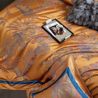 Luxury Botanical Floral Silk-Feel Bedding Set | 3CARATS