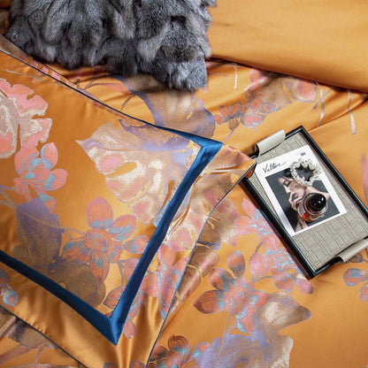 Luxury Botanical Floral Silk-Feel Bedding Set | 3CARATS