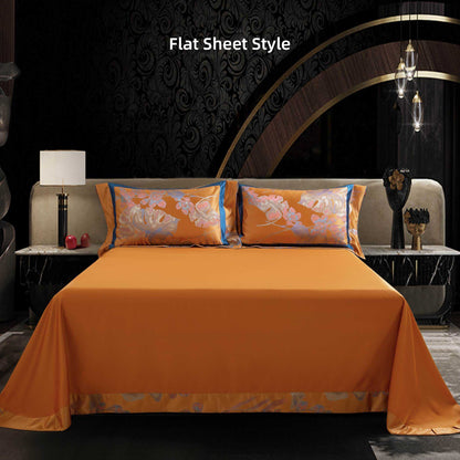 Luxury Botanical Floral Silk-Feel Bedding Set | 3CARATS