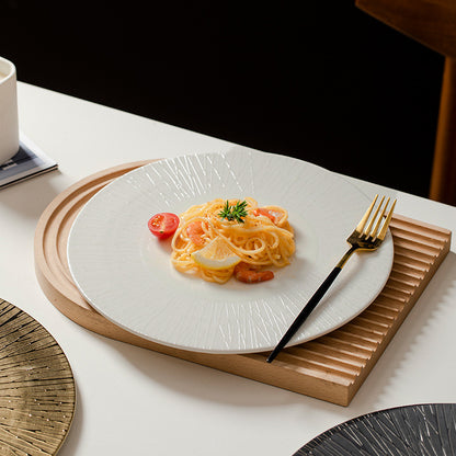 Luxury Bamboo Pattern Ceramic Dinner Plate | 3CARATS