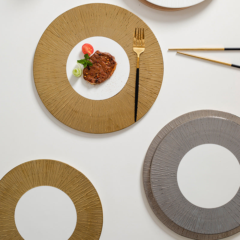 Luxury Bamboo Pattern Ceramic Dinner Plate | 3CARATS