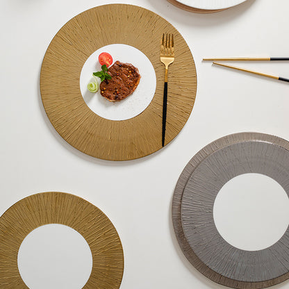 Luxury Bamboo Pattern Ceramic Dinner Plate | 3CARATS
