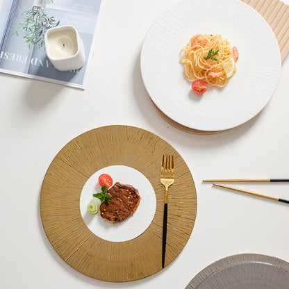 Luxury Bamboo Pattern Ceramic Dinner Plate | 3CARATS