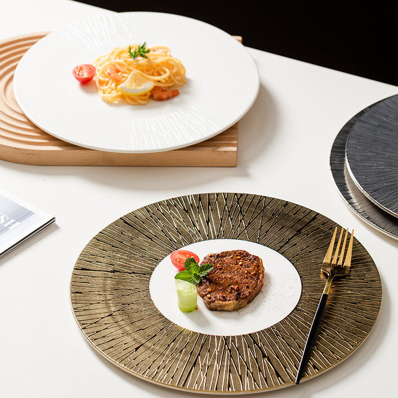 Luxury Bamboo Pattern Ceramic Dinner Plate | 3CARATS