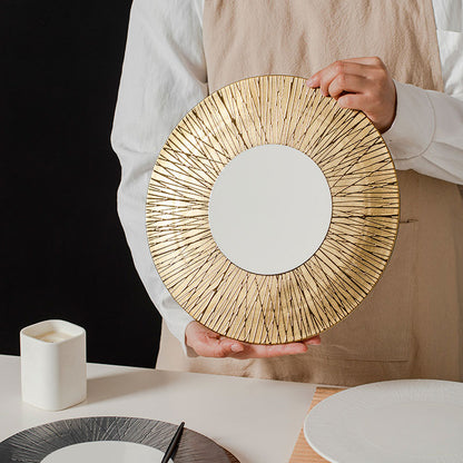Luxury Bamboo Pattern Ceramic Dinner Plate | 3CARATS