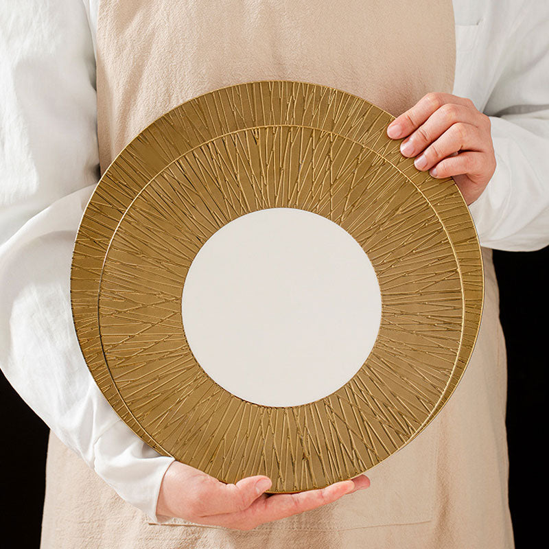 Luxury Bamboo Pattern Ceramic Dinner Plate | 3CARATS