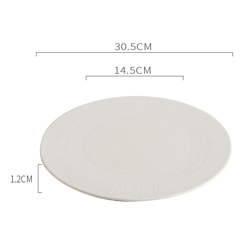Luxury Bamboo Pattern Ceramic Dinner Plate | 3CARATS