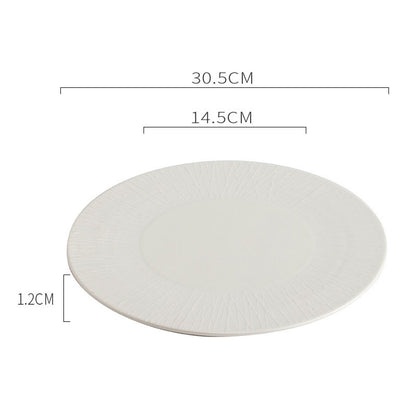 Luxury Bamboo Pattern Ceramic Dinner Plate | 3CARATS