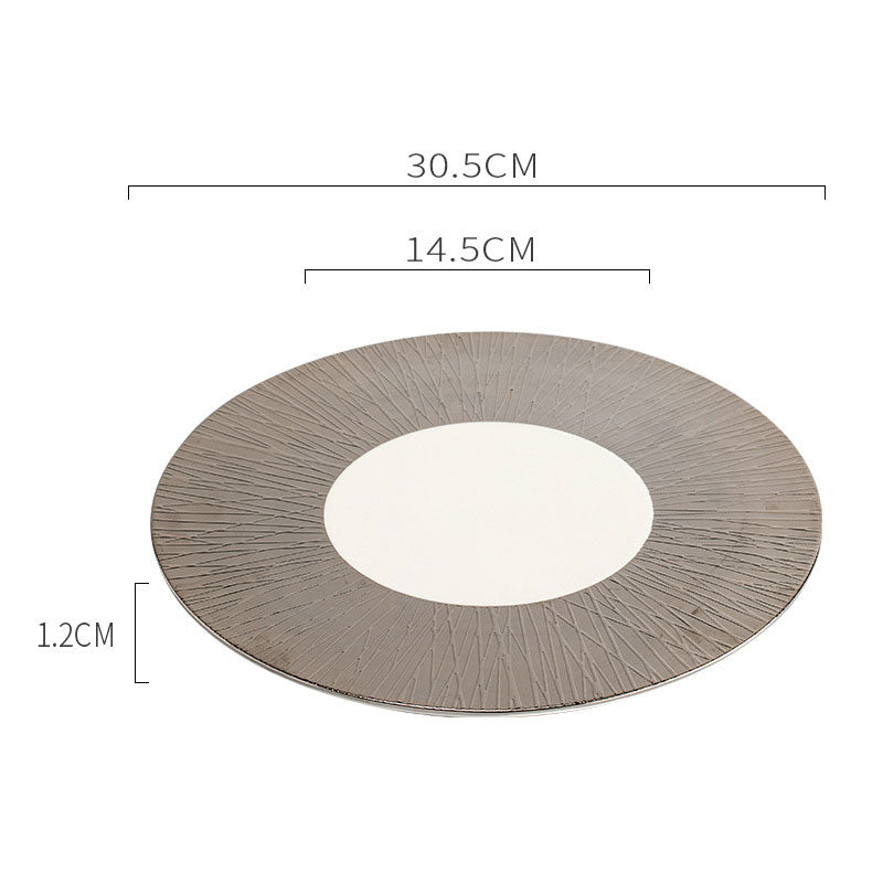 Luxury Bamboo Pattern Ceramic Dinner Plate | 3CARATS