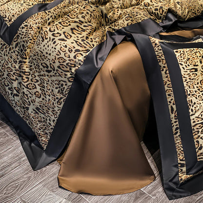 Luxury Egyptian Cotton Leopard Print Bedding Set | 3CARATS