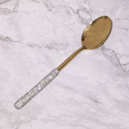 Luxury Knight Stainless Steel Cutlery Set with Crystal Inlay | 3CARATS