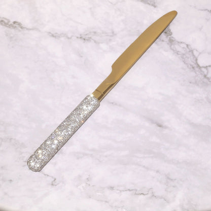 Luxury Knight Stainless Steel Cutlery Set with Crystal Inlay | 3CARATS