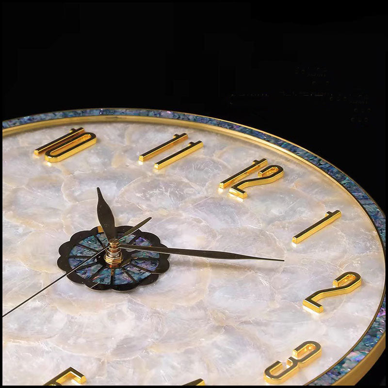 Natural Abalone Shell Alloy Wall Clock | 3CARATS
