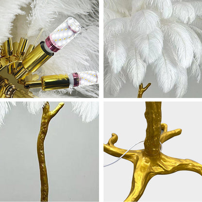 Luxury Ostrich Feather Led Floor Lamp | 3CARATS