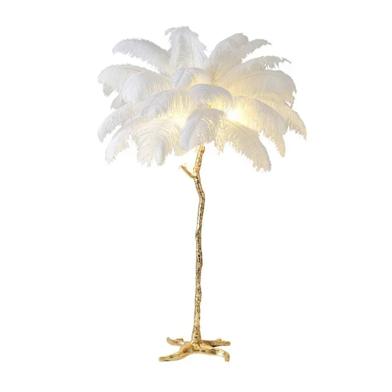 Luxury Ostrich Feather Led Floor Lamp | 3CARATS