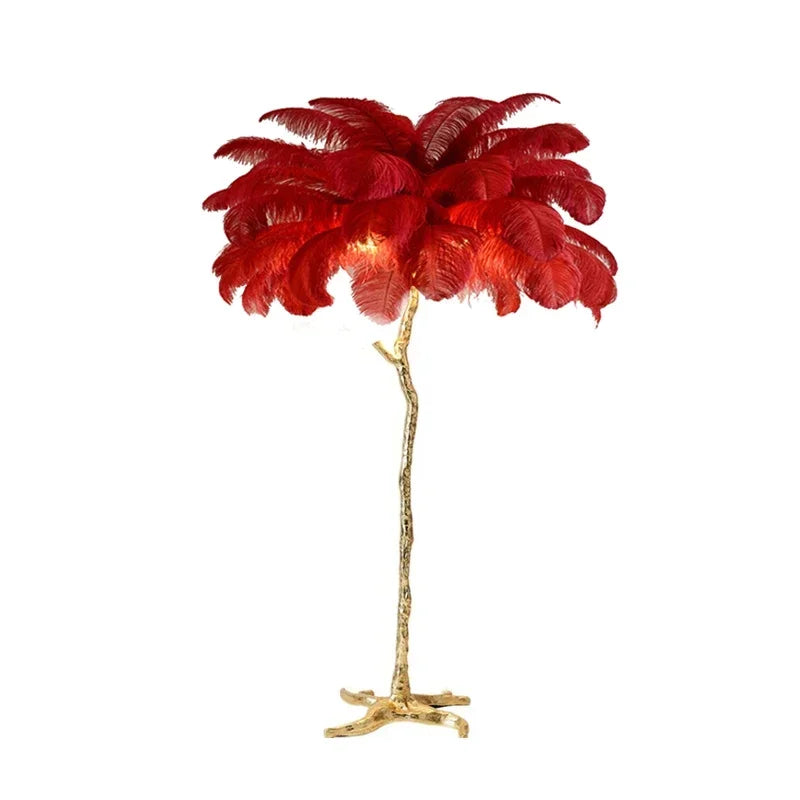 Luxury Ostrich Feather Led Floor Lamp | 3CARATS