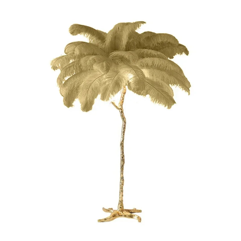 Luxury Ostrich Feather Led Floor Lamp | 3CARATS