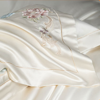 Luxury Royal 140s Cotton-Silk Embroidered Bedding Set | 3CARATS