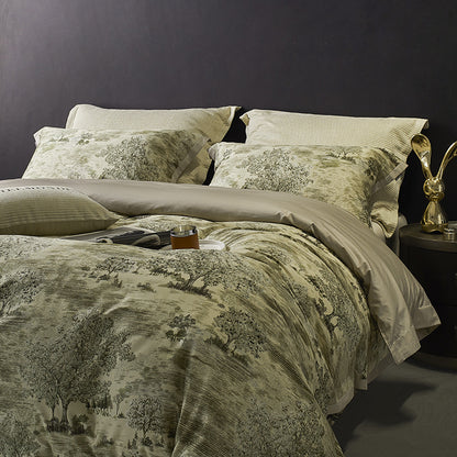 Luxury Vintage Style 160TC Long-Staple Cotton Bedding Set | 3CARATS